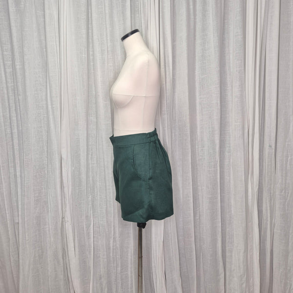 Jackson Short 100% European Linen Emerald