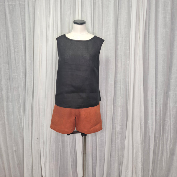 Ramone Black 100% European Grown Linen