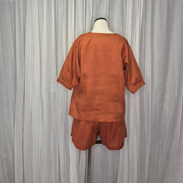 Juice Top Rust 100% European Grown Linen