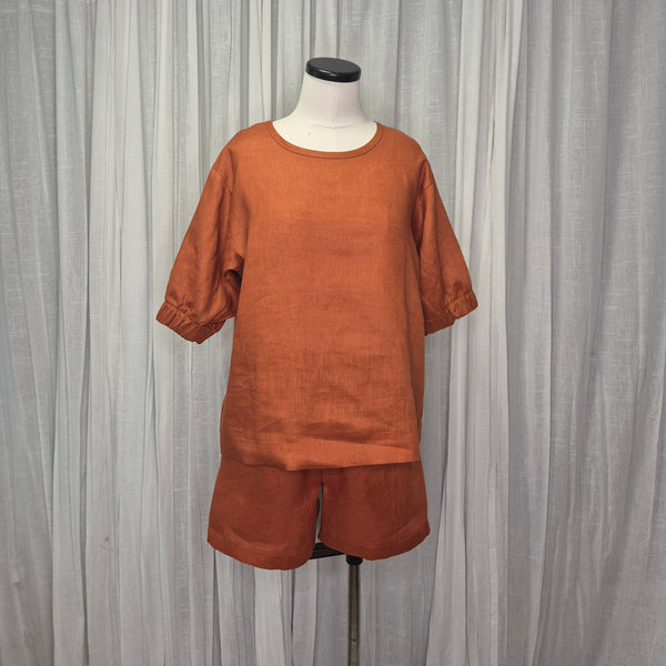 Juice Top Rust 100% European Grown Linen