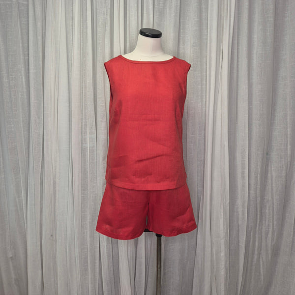 Ramone Coral 100% European Grown Linen