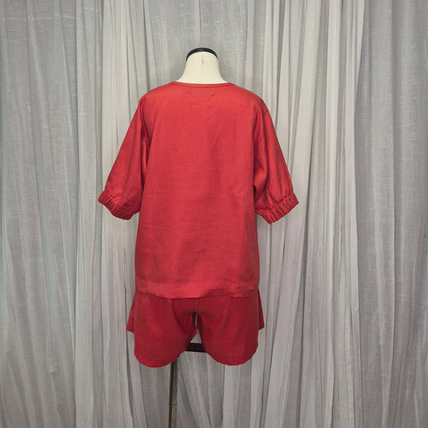 Juice Top Coral 100% European Grown Linen