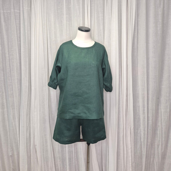 Juice Top Emerald 100% European Grown Linen