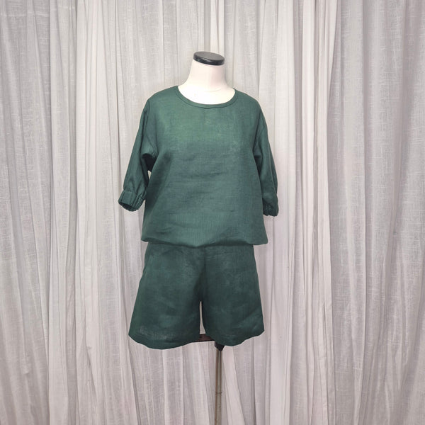 Juice Top Emerald 100% European Grown Linen