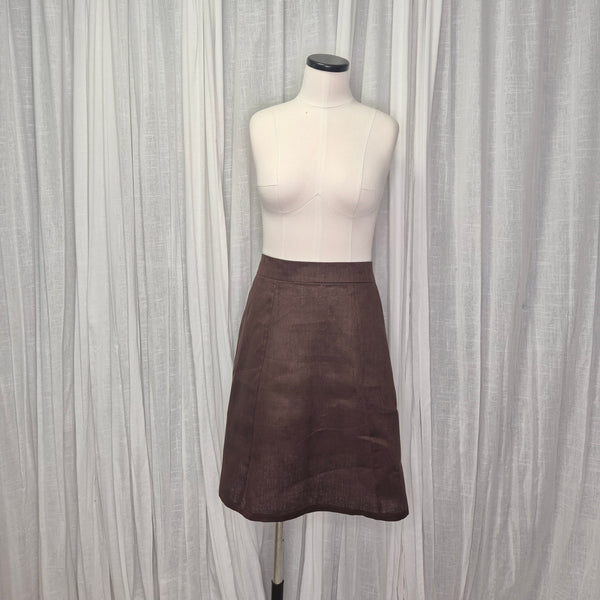 Alfred Skirt Chocolate 100% European Grown Linen