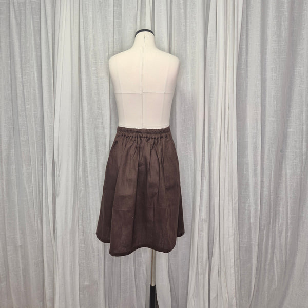 Alfred Skirt Chocolate 100% European Grown Linen