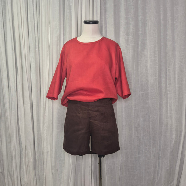 Moss Coral 100% European Linen