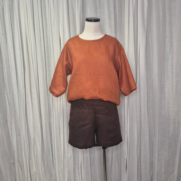 Moss Rust 100% European Linen