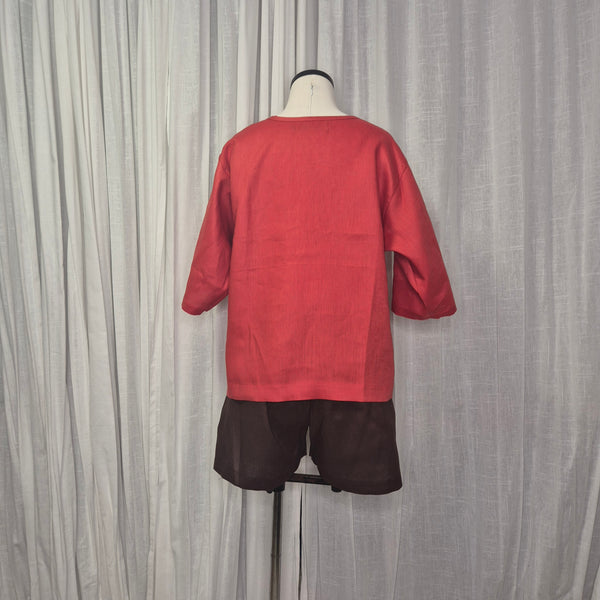 Moss Coral 100% European Linen
