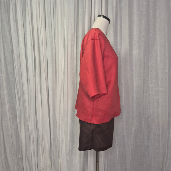 Moss Coral 100% European Linen