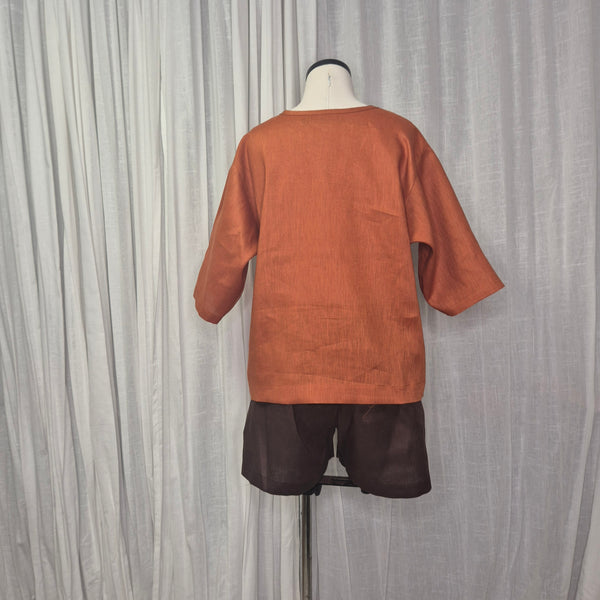 Moss Rust 100% European Linen