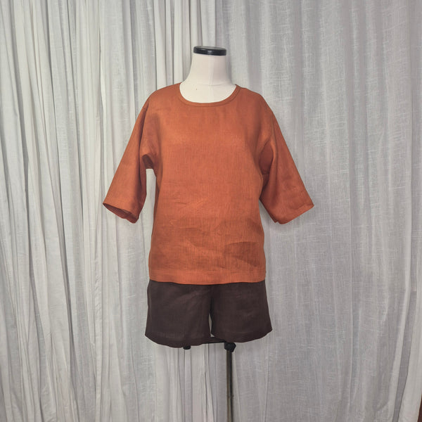 Moss Rust 100% European Linen