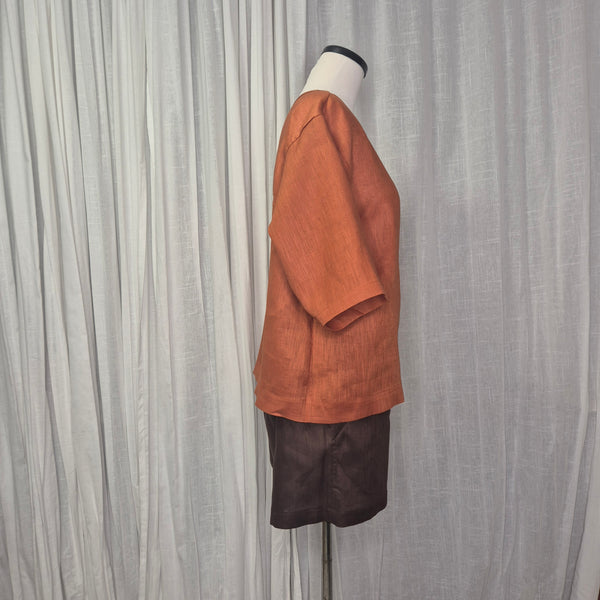 Moss Rust 100% European Linen